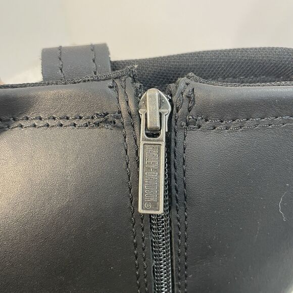 Harley Davidson Womens 8M Black Harness Leather Chunky Strap Studded Biker Boots - Picture 13 of 13